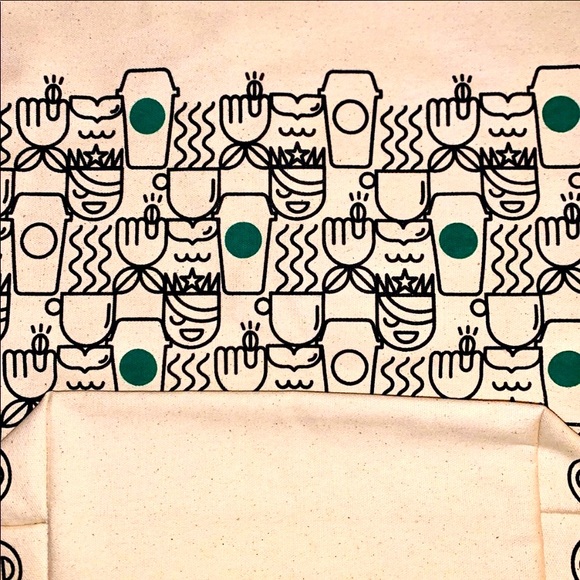 Siren Mermaid Coffee-cups Tote NWT - Picture 4 of 5